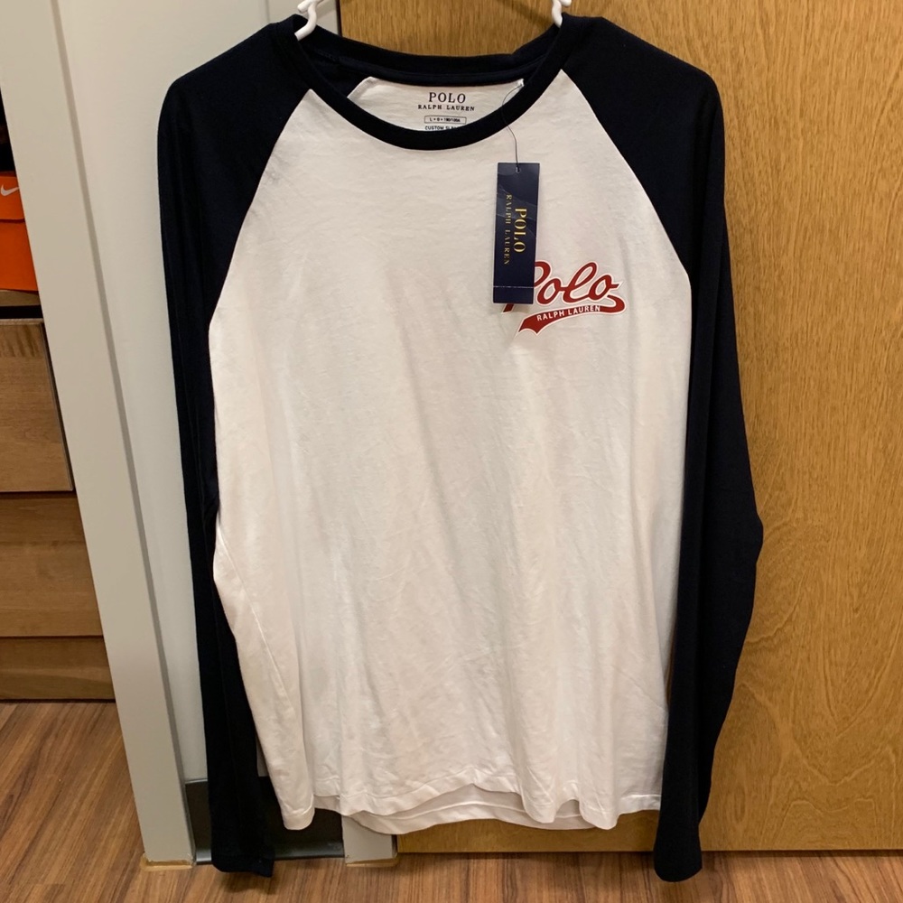 NWT Mens L Polo By Ralph Lauren Longsleeve Tee